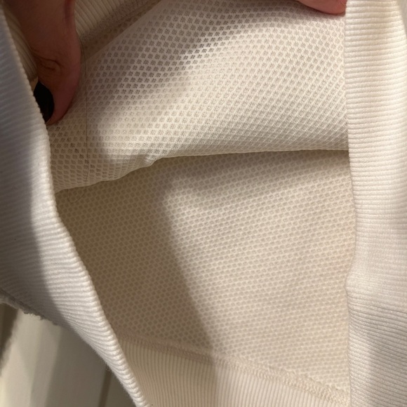 Brooks Brothers Ivory White Teddy Pullover Drawstring Mock Neck Sweatshirt Sz S - Picture 9 of 9